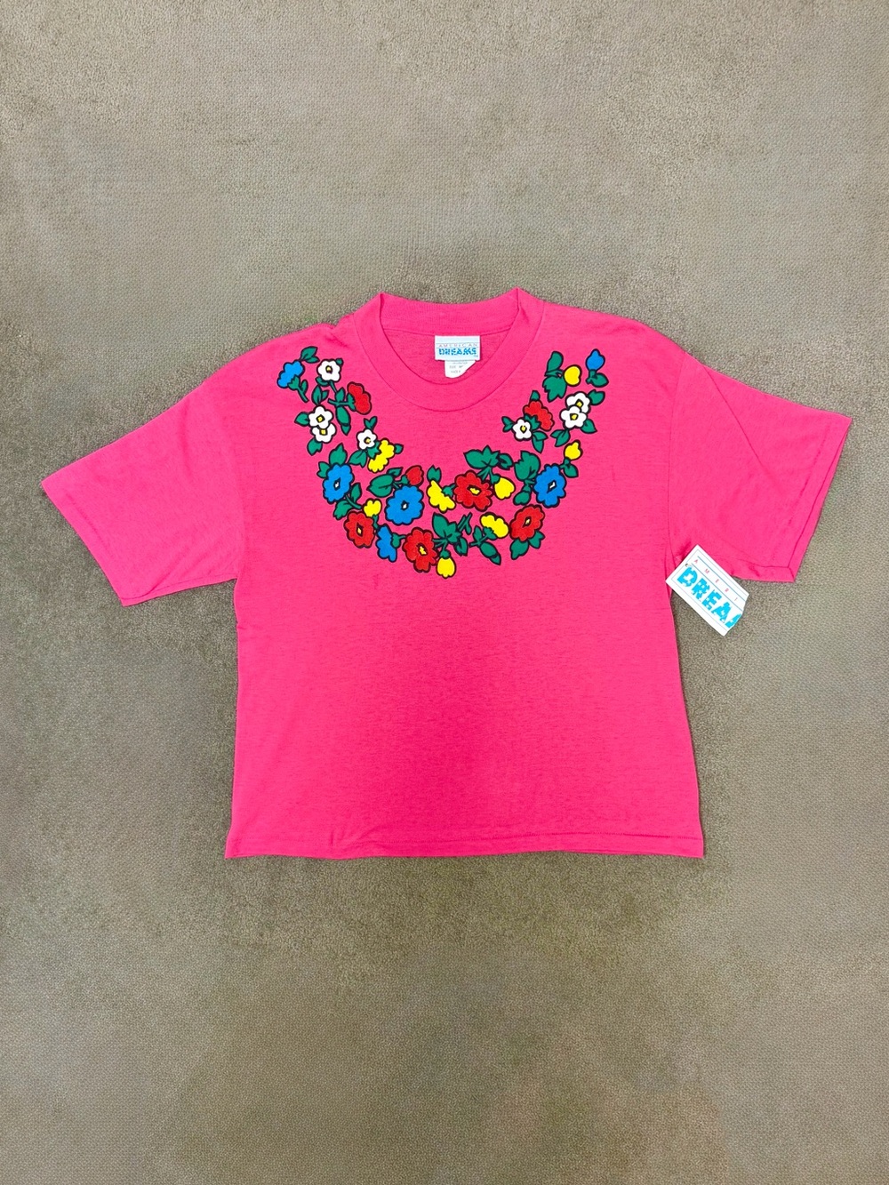 90s Vintage 🌼 NOS American Dreams Flower Crewneck Tee - Picture 5 of 5